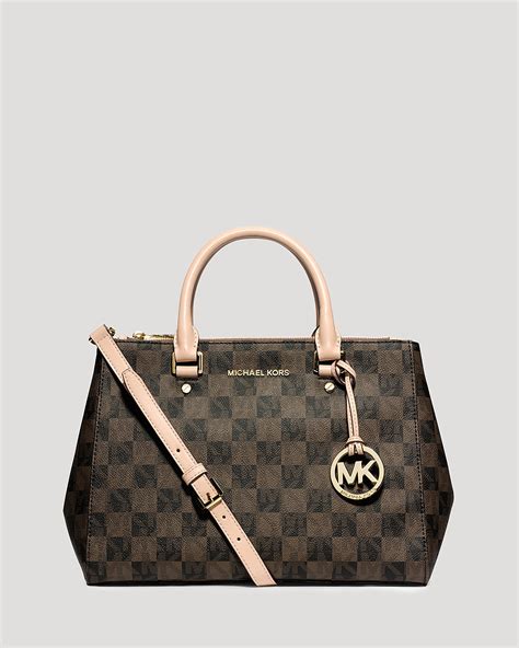 michael michael kors sutton checkerboard medium satchel